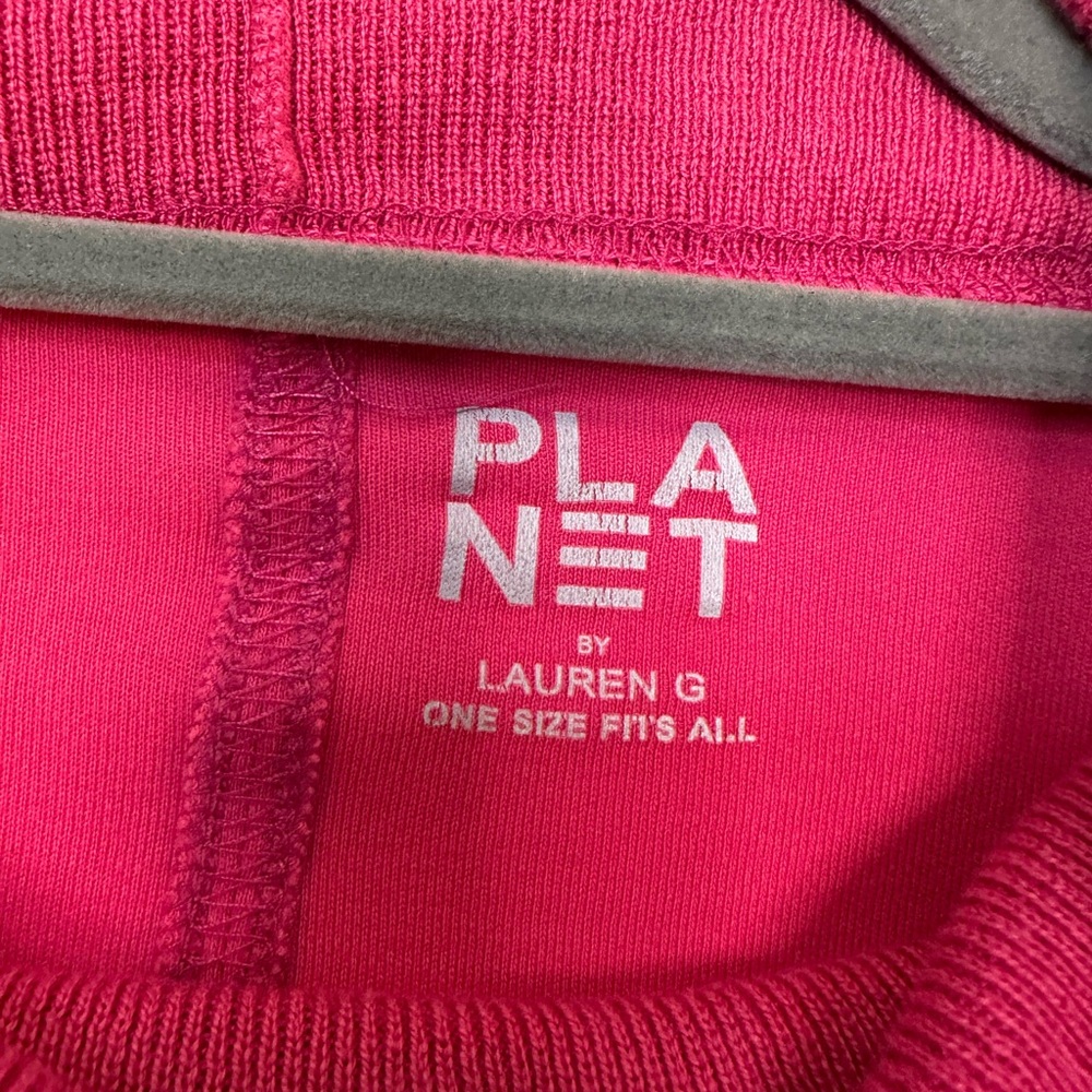 PLANET by Lauren G Women’s Mock Neck Pink Pullover (One Size) - Picture 6 of 10